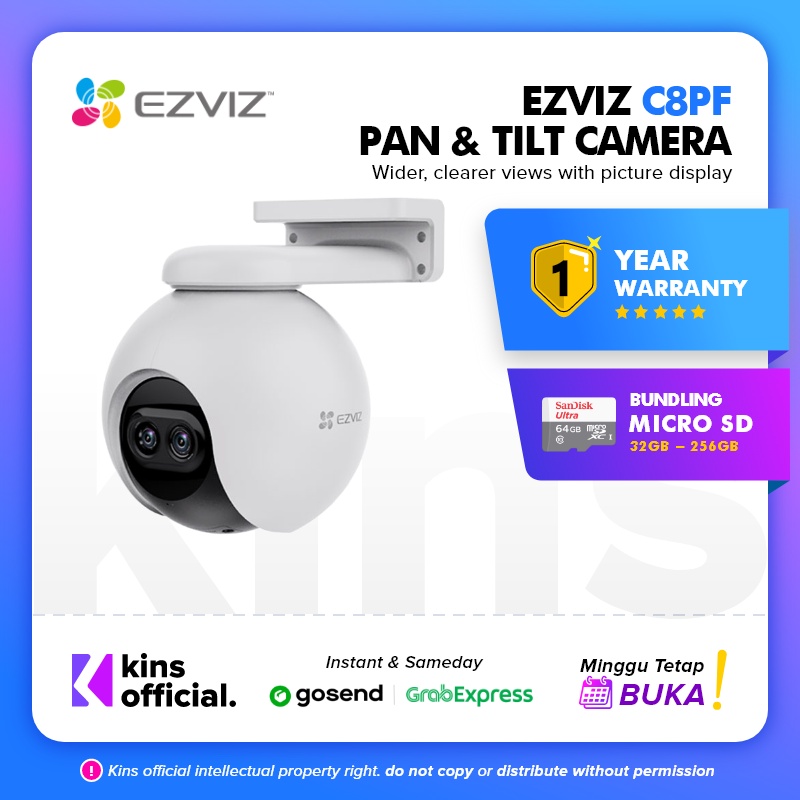 Ezviz C8PF Dual-Lens 4 x Zoom Pan &amp; Tilt Wi-Fi Zoom Ip Camera