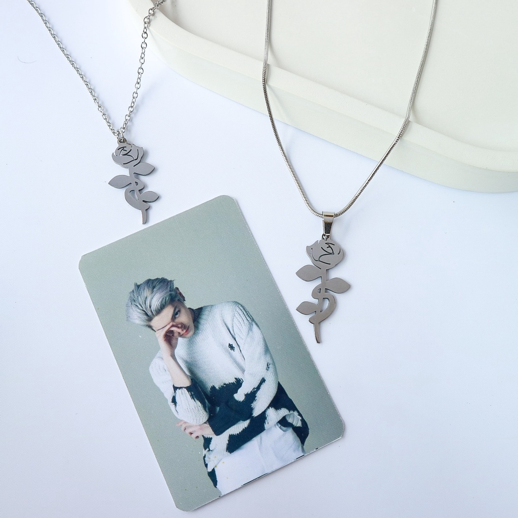 NCT Taeyong Rose Necklace - Epic Stainless Steel Jewelry
