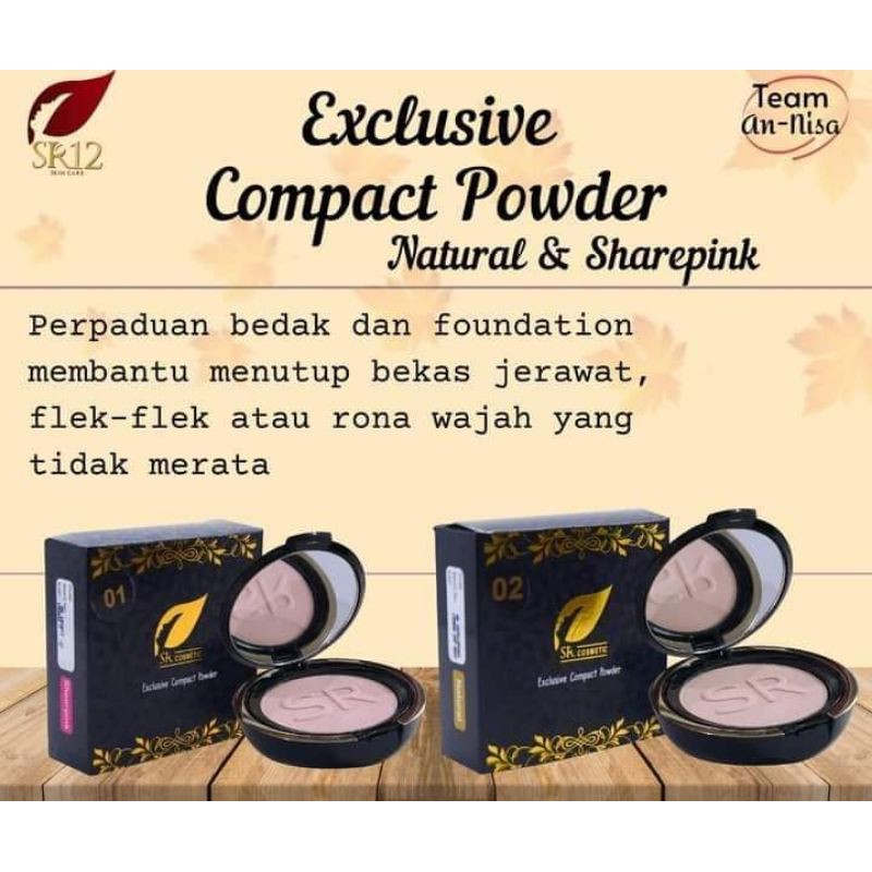 Compact powder / Bedak Sr12 Skincare / Bedak tahan air / bedak waterproff