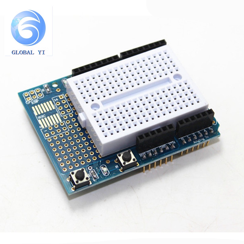 Protoshield Prototipe Dengan Papan Breadboard mini Plugin Punchin SUNLEPHANT