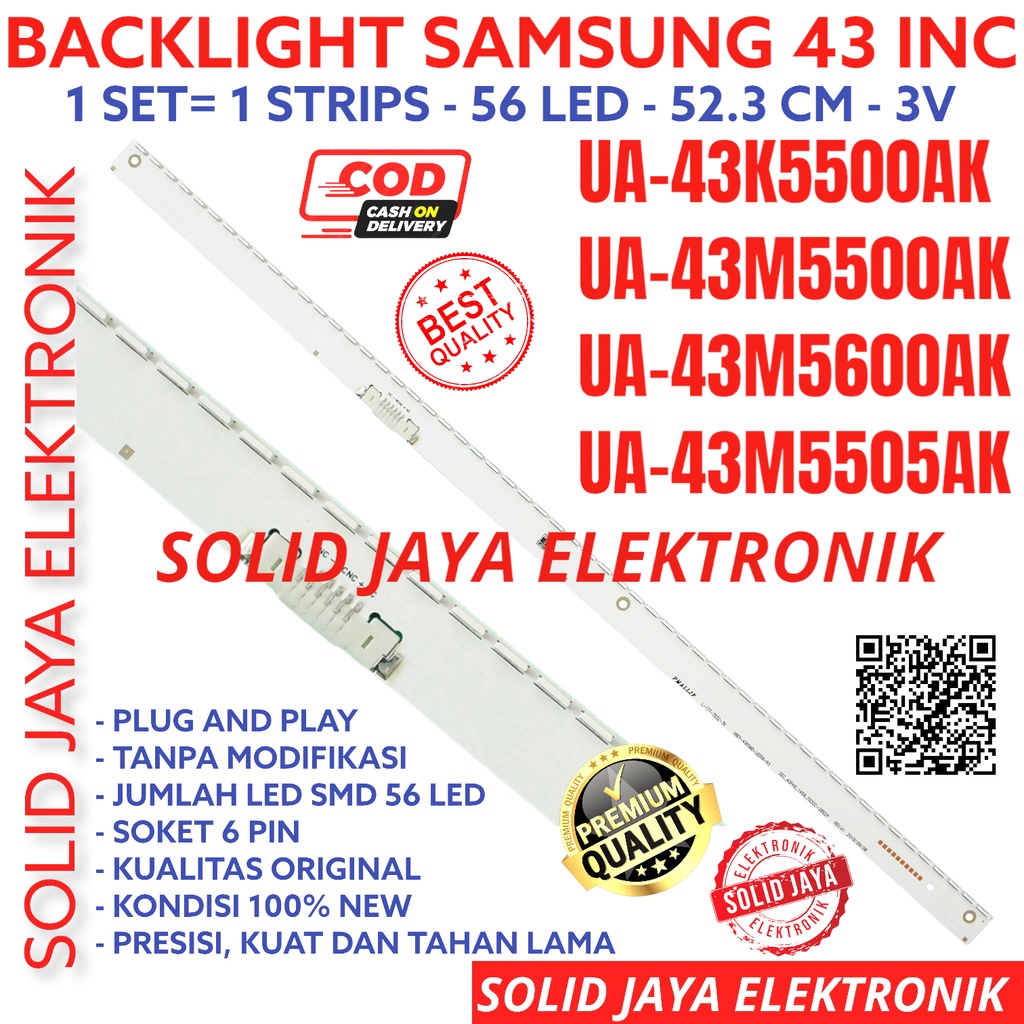 BACKLIGHT TV LED SAMSUNG 43 INC UA 43M5500 43K5500 43M5650 43M5505 AK 43M5500AK 43K5500AK 43M5650AK 43M5505AK 43M LAMPU BL SMD 56 43K 43M 56K UA43M5500 UA43K5500 UA43M5650 UA43M5505 UA43M5500AK UA43K5500AK UA43M5650AK UA43M5505AK UA-43M5500AK UA-43K5500AK