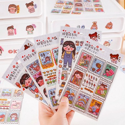 

HI118 Stiker Kertas Perempuan Sekolah Aloha 4pcs Dekorasi Album Scrapbook