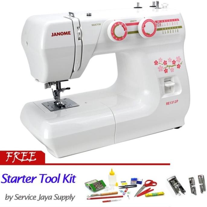 Mesin Jahit Janome RE 1312P Portable Multifungsi