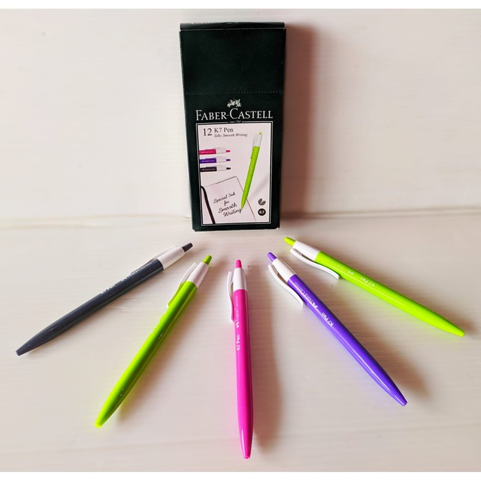 

Faber Castell Ballpoint K7 Pen 0-7 Hitam (Pack 12 Pcs)