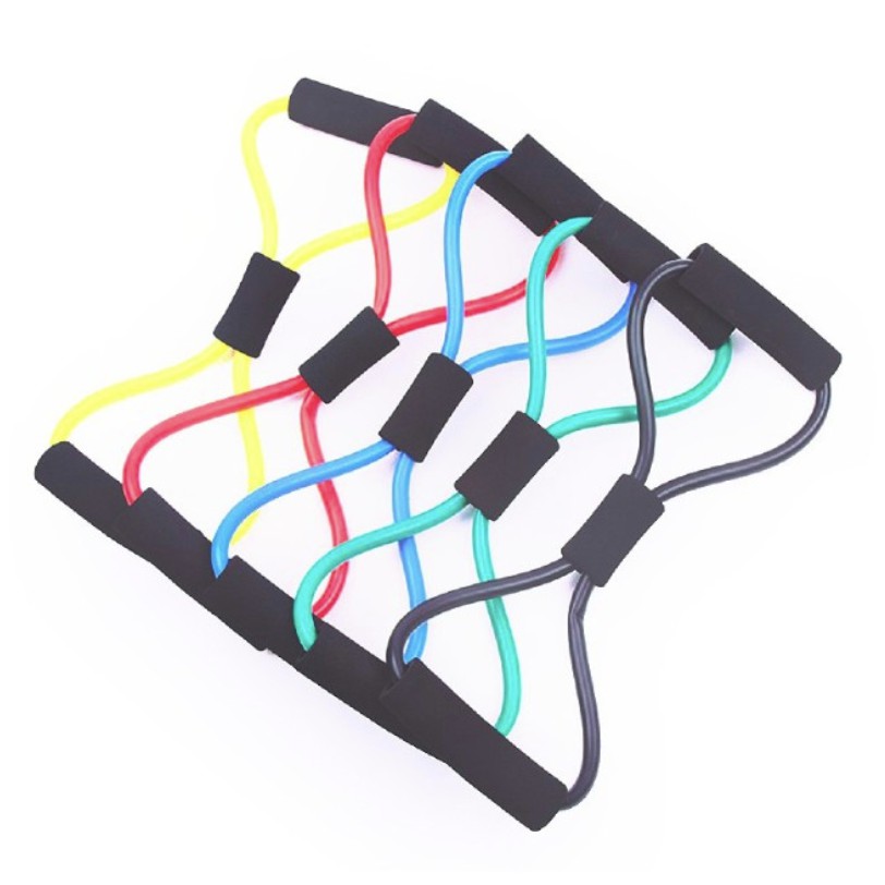 DuaWarna Tali Elastis Yoga Bantu Otot Elastic Band Gym Fitness Pilates Stretch Rope Olahraga TY003-2