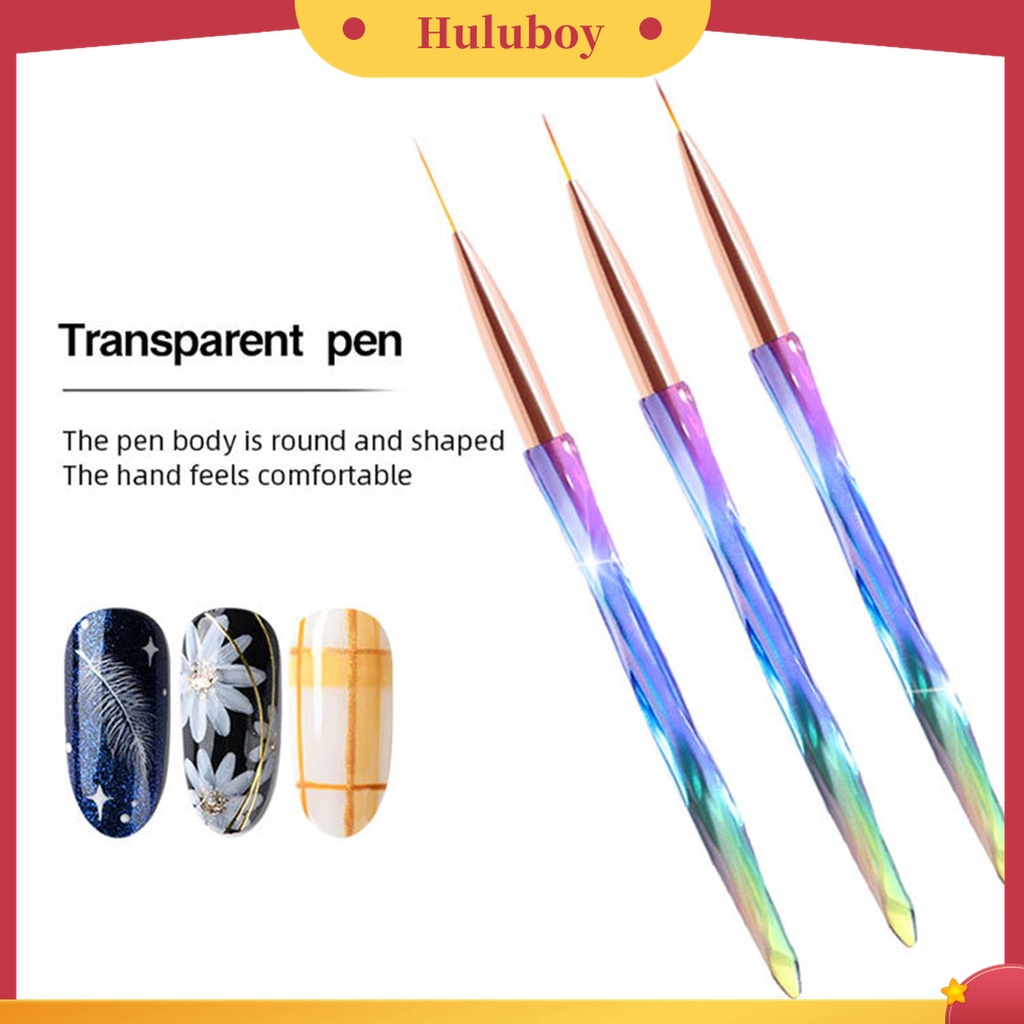 Huluboy Huluboy♡ Pen Liner Flexible Multifungsi Bahan Plastik Untuk Salon Nail Art