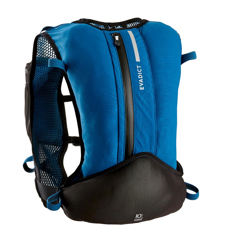 EVADICT Tas Lari Trail 10L Termasuk Kantong Air Trekking Hiking Unisex - Biru