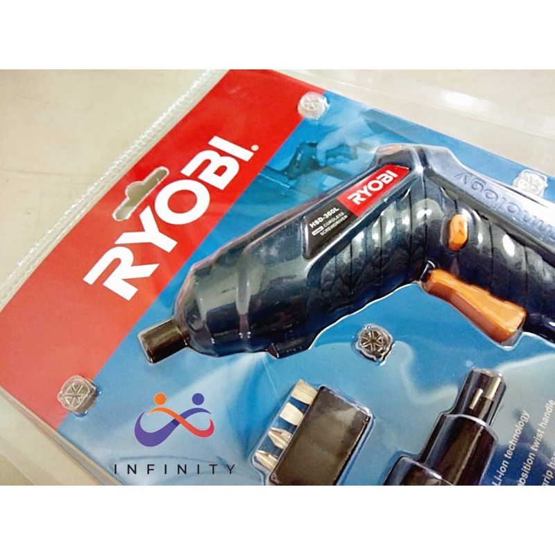 Mesin Bor Baterai Cordless Drill Bor Tangan Baterai RYOBI 3.6 Volt SERBAGUNA INF