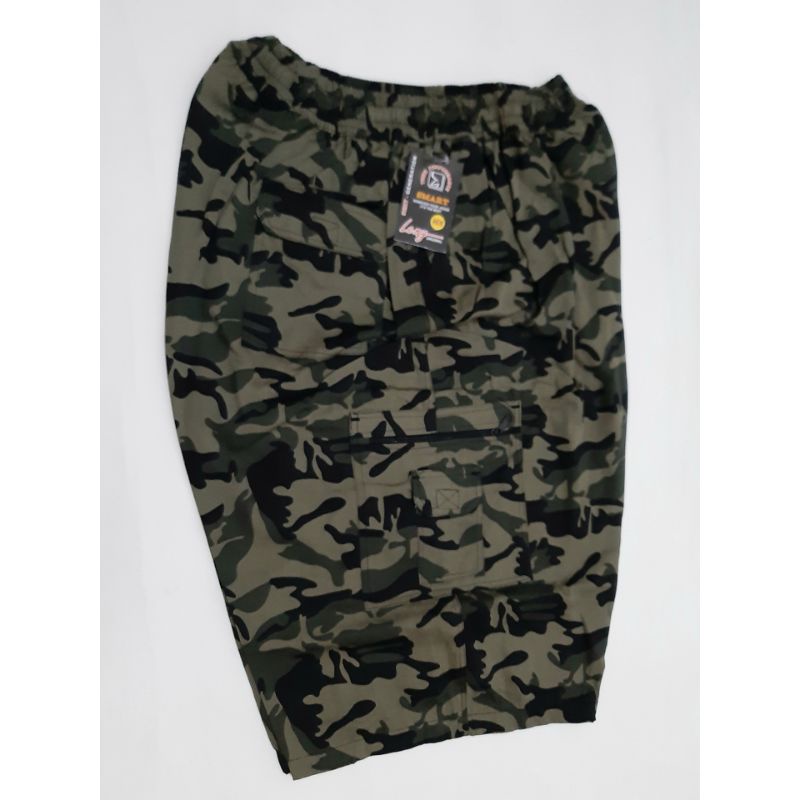 Celana Pendek Loreng Kolor Pria Jumbo / Celana Pendek Army Pinggang Karet pria / Celana Cargo Pendek