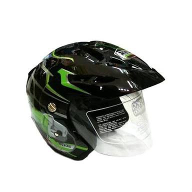 Helm Half Face SNI Keren TEKIRO / RYU / REXCO Helm Hitam Putih