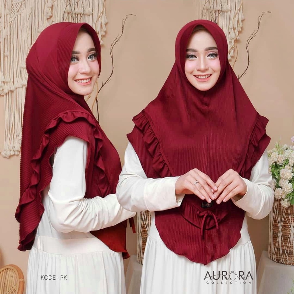 BERGO PLISKET KERUT TALI / JILBAB PLISKET (PK)