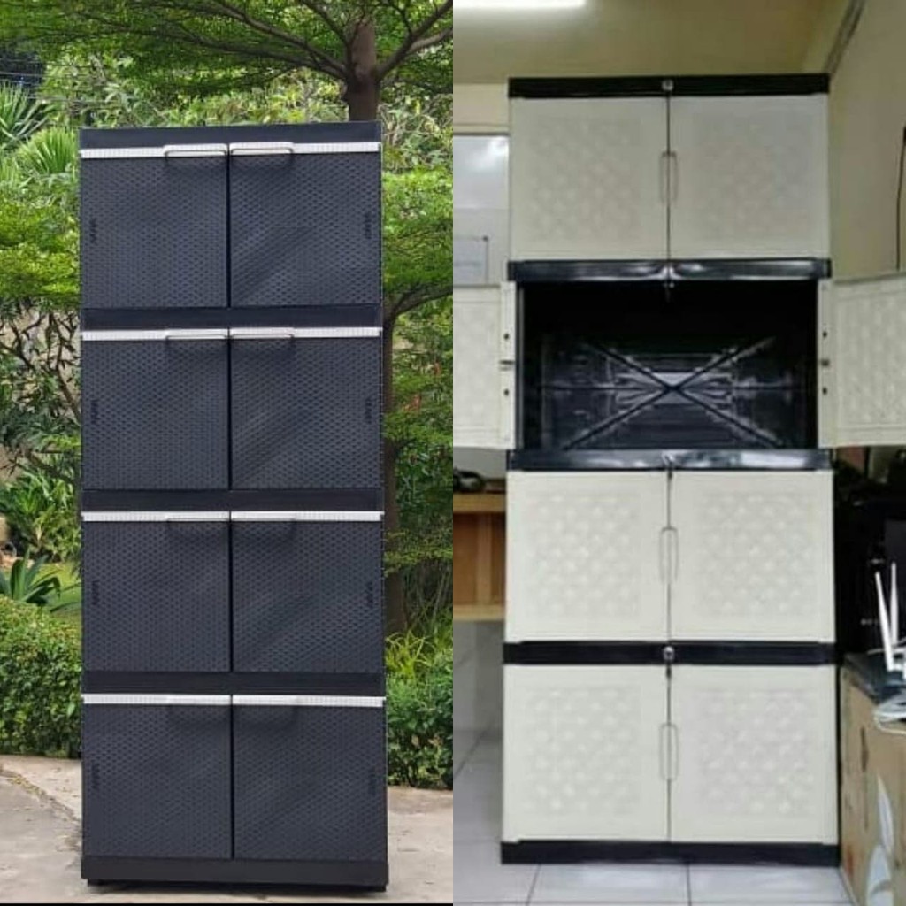 Laci plastik / Lemari pakaian / laci pakaian / rak buku susun 4