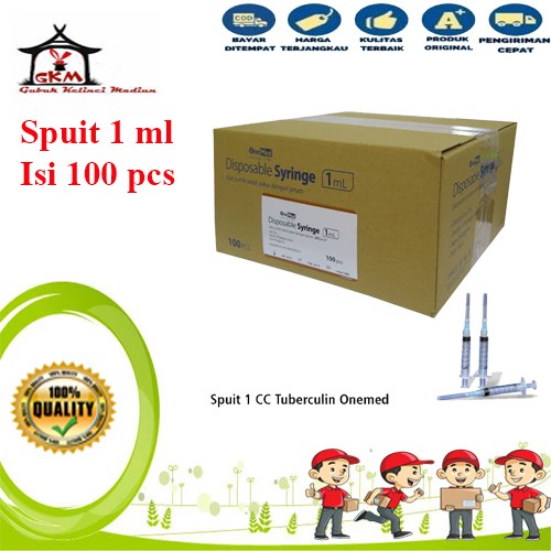 Spuit suntikan ukuran 1ml Isi 100pcs