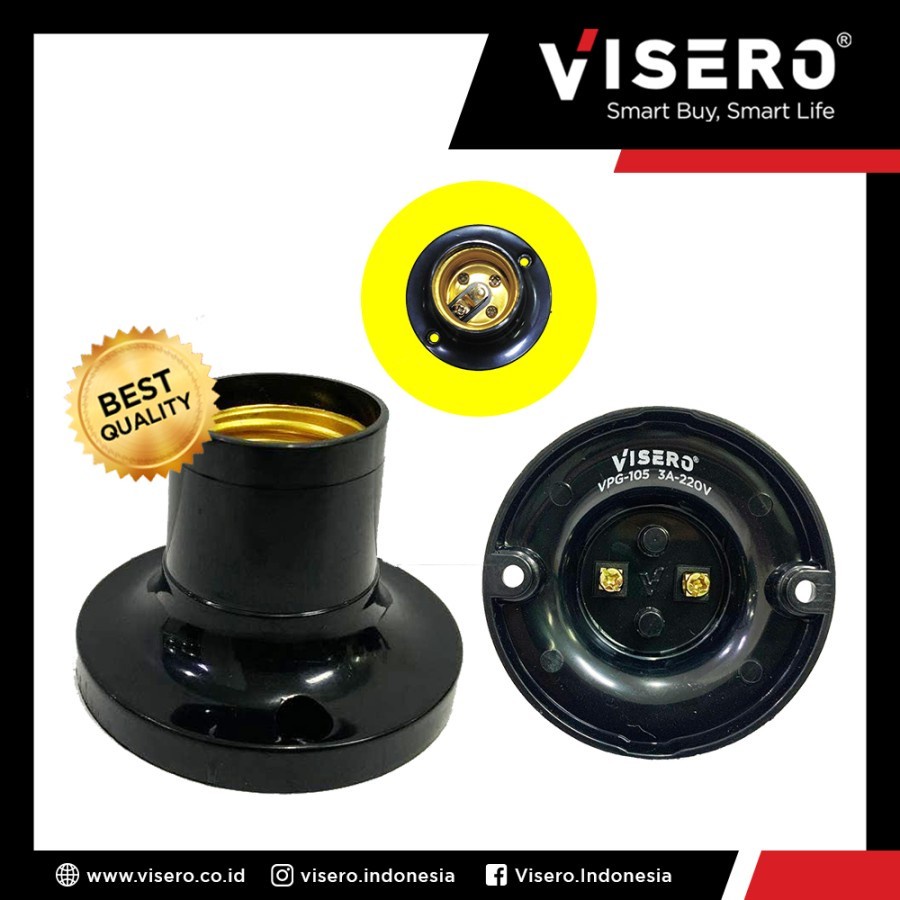 FITING FITTING LAMPU TEMPEL PLAFON VISERO VPG-102 BERKUALITAS BROCO