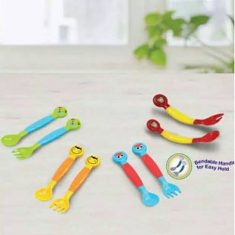 Babysafe Baby Safe Baby Spoon and Fork SK003 Sendok Garpu 4m+