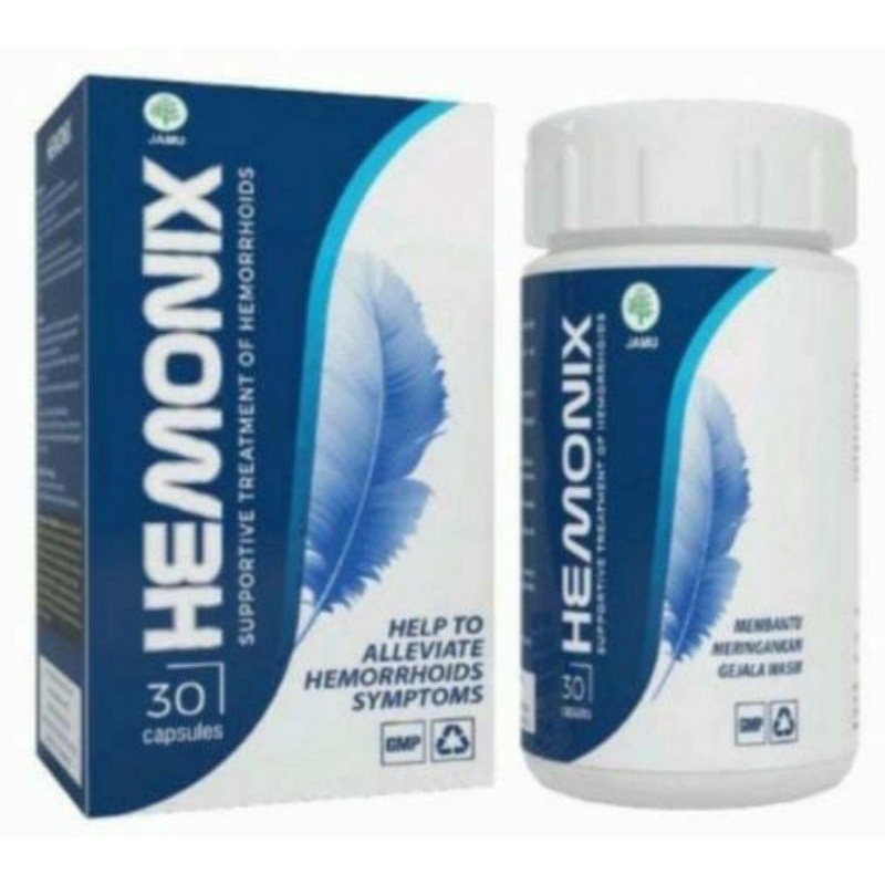HEMONIX Asli Original Obat Herbal Wasir Ambeien Ambiyen 30 Capsule Bpom