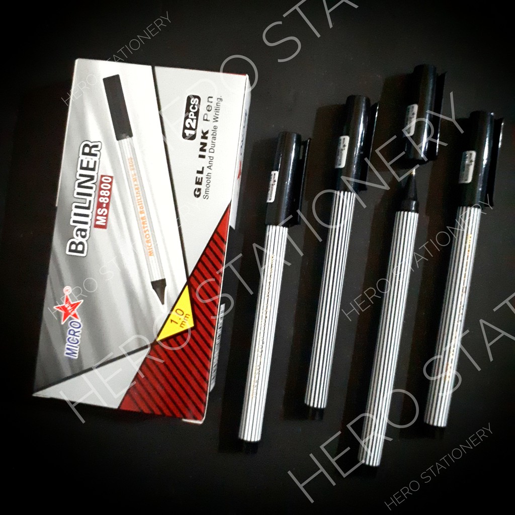 

Pena ballpoint pen micro star ball liner 1 mm MS-8800 . 12 unit