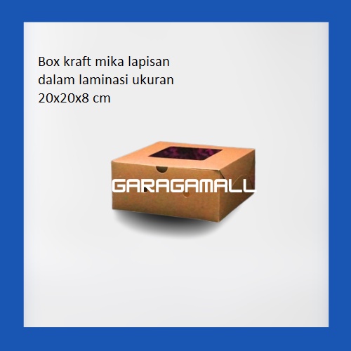 

Kotak nasi box nasi kardus nasi kotak kardus packing box cake kardus snack box mika uk 20x20x8 cm (isi 10 pcs)