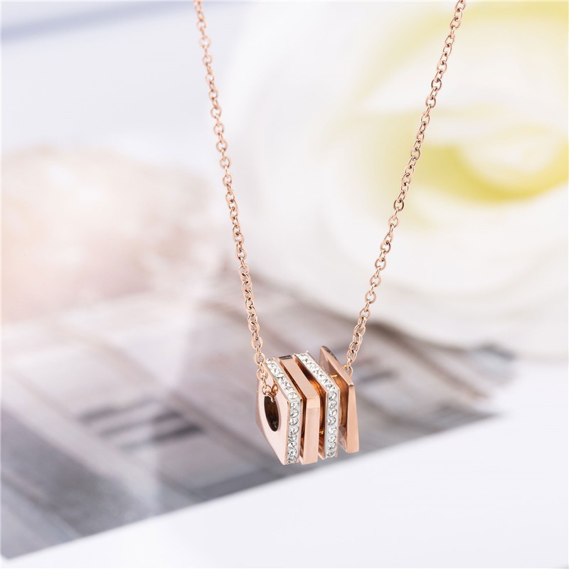 [New] Kalung fashion aksesoris titanium mini korea hadiah wanita cewek 316L anti karat KK049