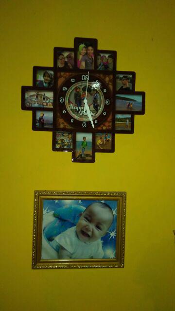 Jam Dinding Unik Model Frame Foto