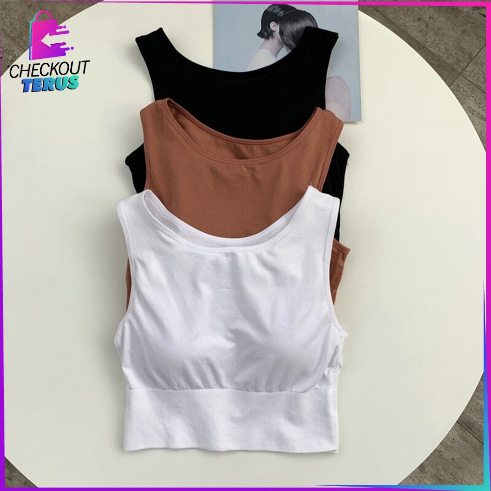 CT P98 Pakaian Atasan Dalam Wanita Bra With Cup Tanktop Wanita Pakaian Atasan Wanita Tanktop Korea Style