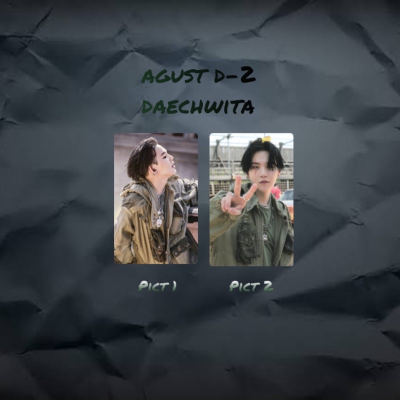 photocard pc lenticular holo yoongi agusd d2 deachwita