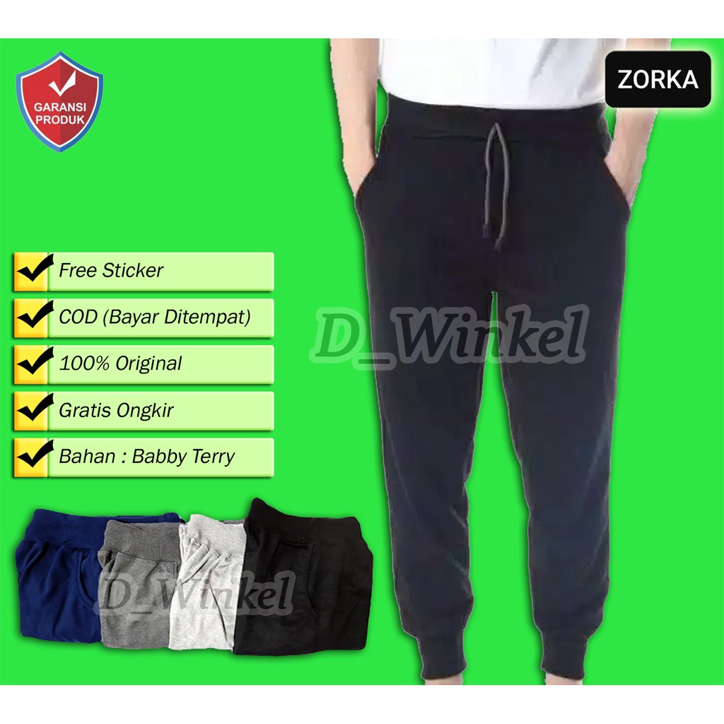 Celana Jogger Panjang Training Trening Pria Wanita M L XL XXL Joger bahan babyterry 5 Warna