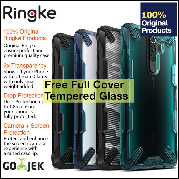 Original Ringke Fusion X Case Redmi Note 8 Pro / Redmi Note 8 Casing - Hitam, Redmi Note8Pro