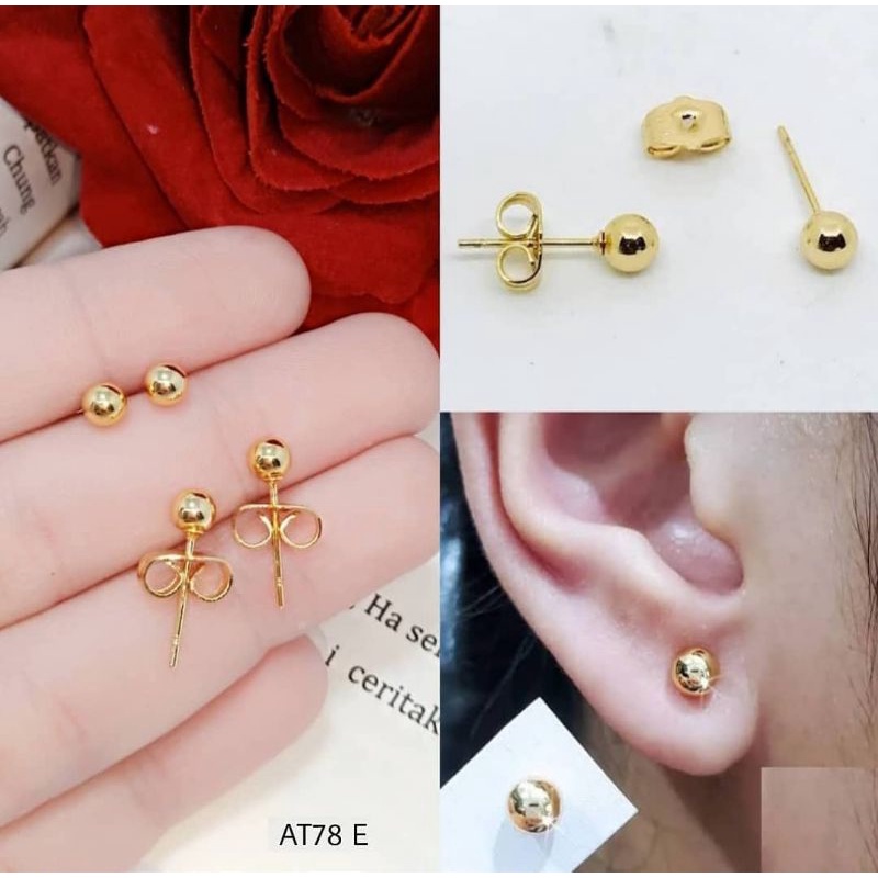 ANTING TUSUK KUNING/ANTING PATAM LAPIS EMAS/ANTING JARUM PENTOL/ANTING TUSUK GOLD