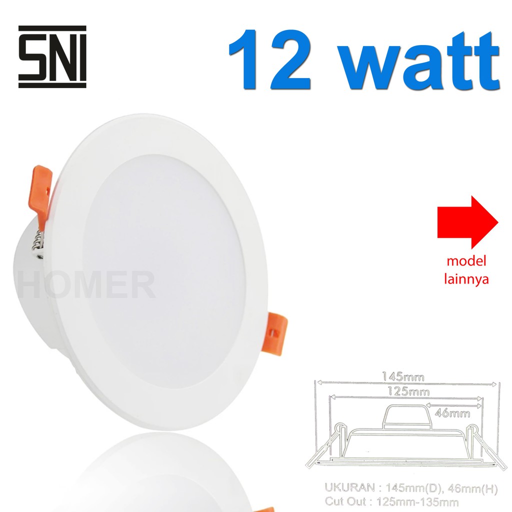 Lampu Downlight LED SNI lampu donlet plafon inbow tanam panel ceiling siling plafon langit langit kantor rumah inbow bulat 12w 12 w 12watt 12 watt 18w 18 w 18watt 18 watt SNI