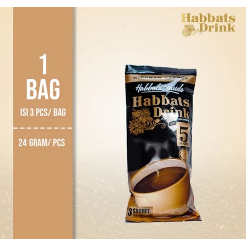 

Minuman Instan Habbatussauda - Habbats Drink isi 3 Sachet @24gr