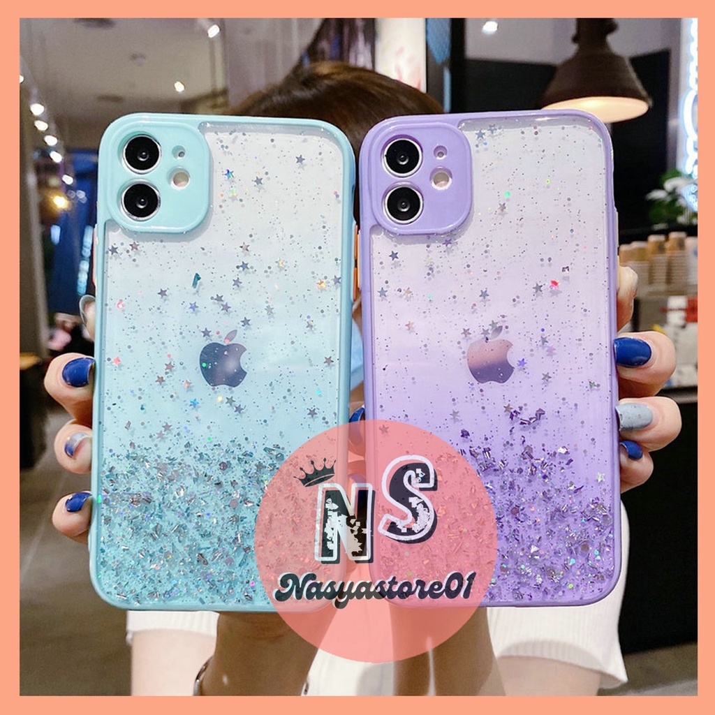 CASE GLITER OPPO A95 NEW- A74 4G - OPPO A54 JELLY GLITER MACARON PREMIUM CASE