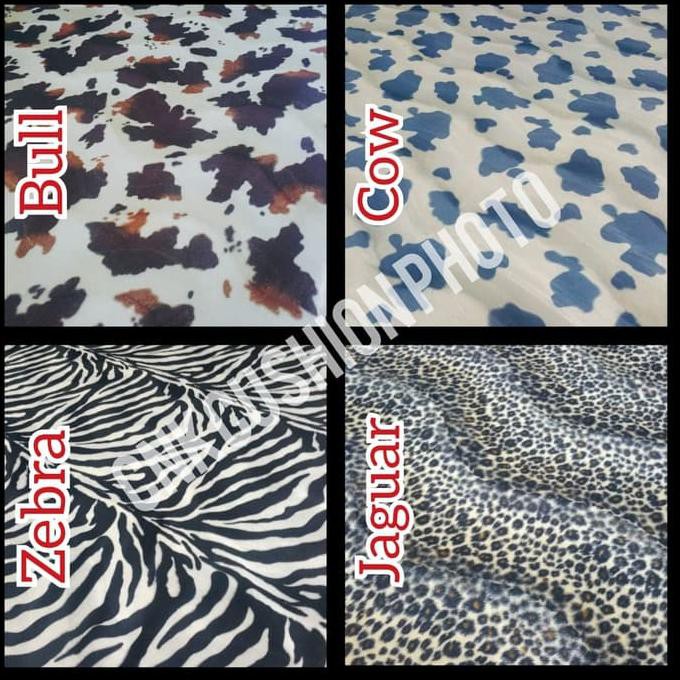 ✼J81631✻ BAHAN KAIN SOFA BLUDRU MACAN / BRUDU MOTIF HEWAN HARIMAU - ANIMALIA