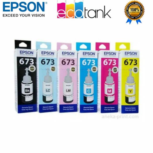 Tinta Epson 673 Original (B.C.M.Y.LC.LM)