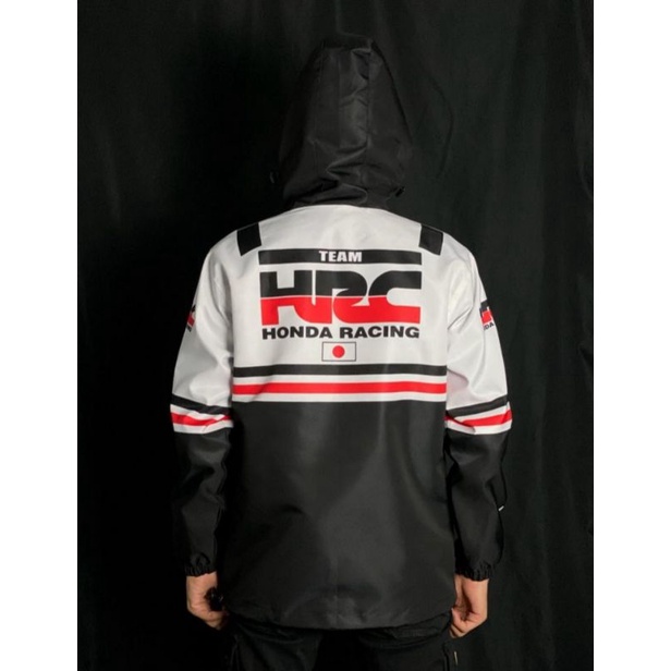 ✅ [WATERPROOF] JAKET VINTAGE HONDA RACING HRC BLACK