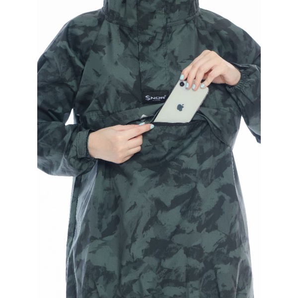Jas Hujan Motif Wanita Peria Dewasa Saku Kangguru SNDR