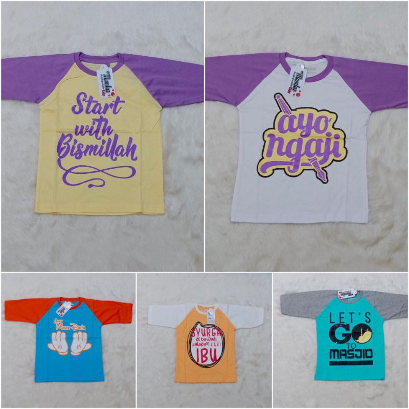 MUMTAZ / DUJATI Kaos Muslim Anak (4 - 6 Tahun) / Kaos Anak Laki - Laki / Perempuan