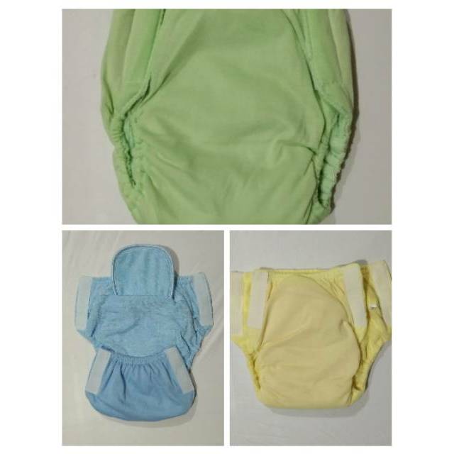 POPOK KAIN BAYI / CLODY LAMPIN MODEL POCKET (PEREKAT) +INSERT WARNA  POLOS