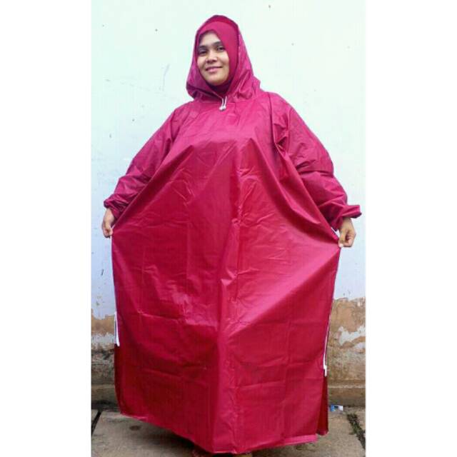 Jas hujan gamis muslimah polos / mantel gamis polos / mantel gamis syari / jas hujan gamis murah