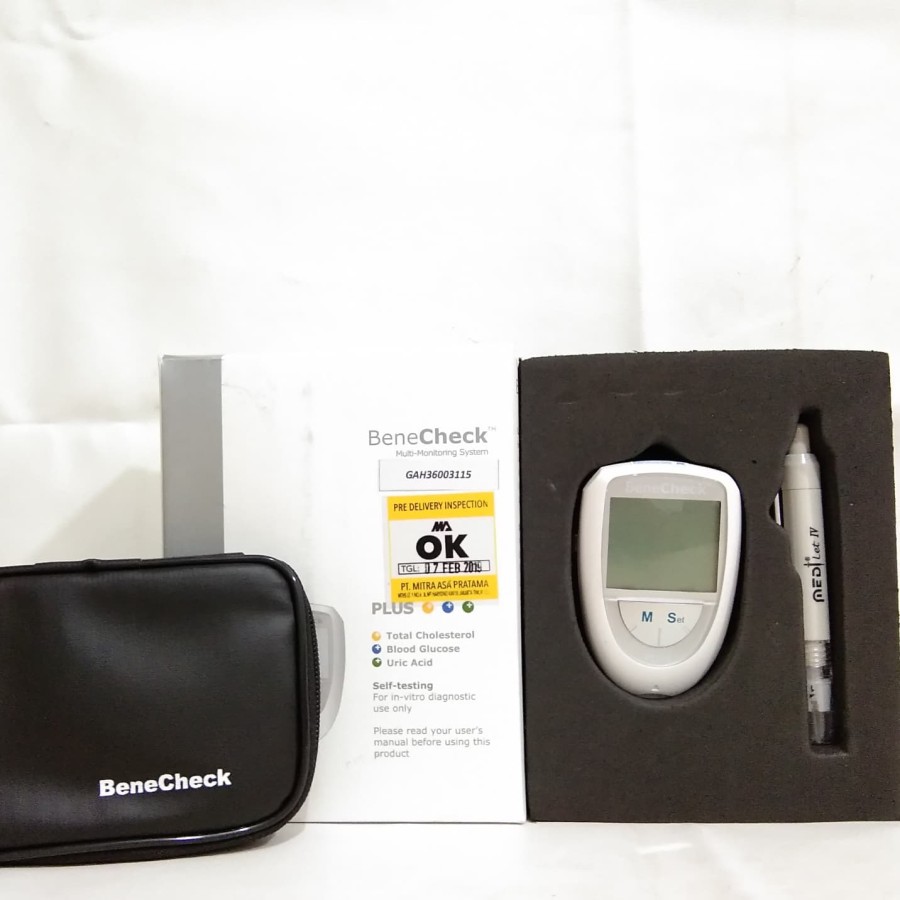 Jual Alat Benecheck 3in1 GCU (Tanpa Strip) BeneCheck Alat Test Darah