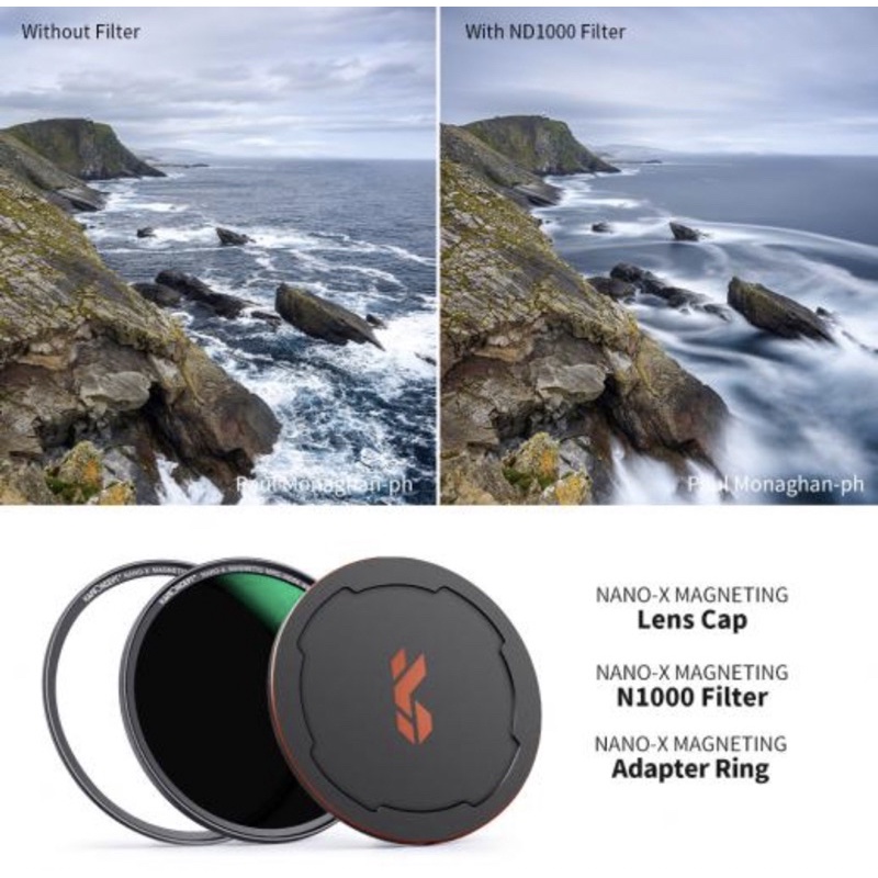 K&amp;F KNF Concept 72mm 72 mm Magnetic Nano X ND1000 ND 1000 Lensa Kamera Filter Lens Camera with Lens Cap - SKU.1760 - SKU 1.027.0345