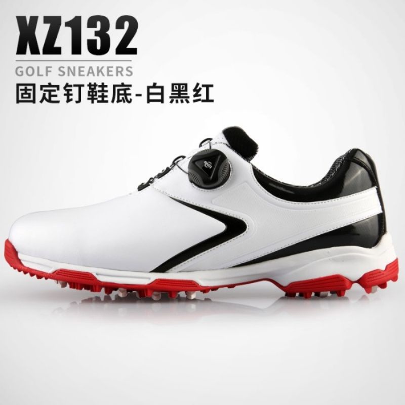 PGM Sepatu Golf ORIGINAL Pria Anti Air Dengan Tali+knob Teleskopik+sol Lebar