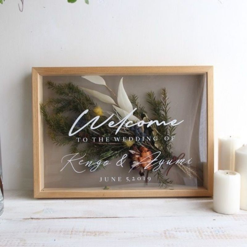 Termurah Pigura Kayu 3D Ukuran 30x42 Kaca Acrylic Anti