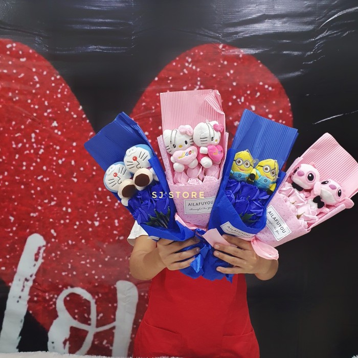 

Buket boneka lucu kado ultah hadiah pacar valentine wisuda murah unik