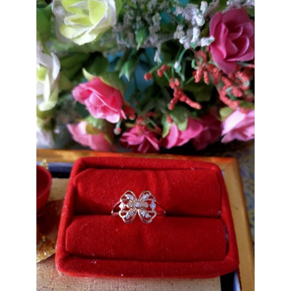 cincin perak asli lapis emas