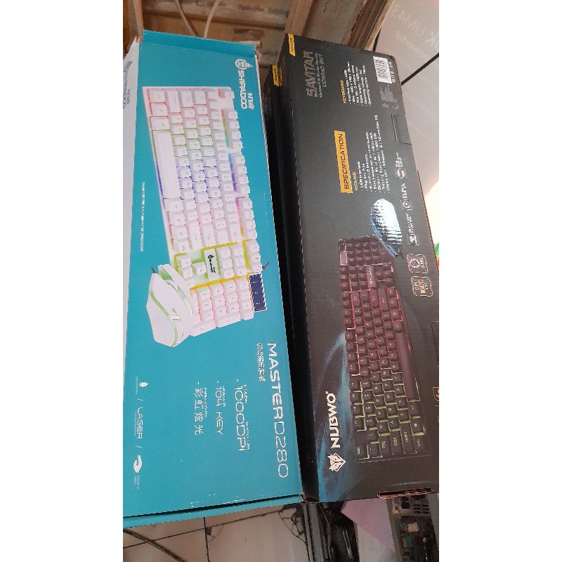 paket Keyboard mouse RGB