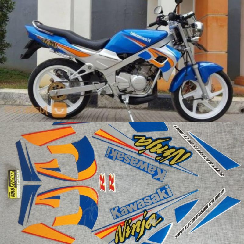 STIKER STRIPING NINJA R 2005 BIRU