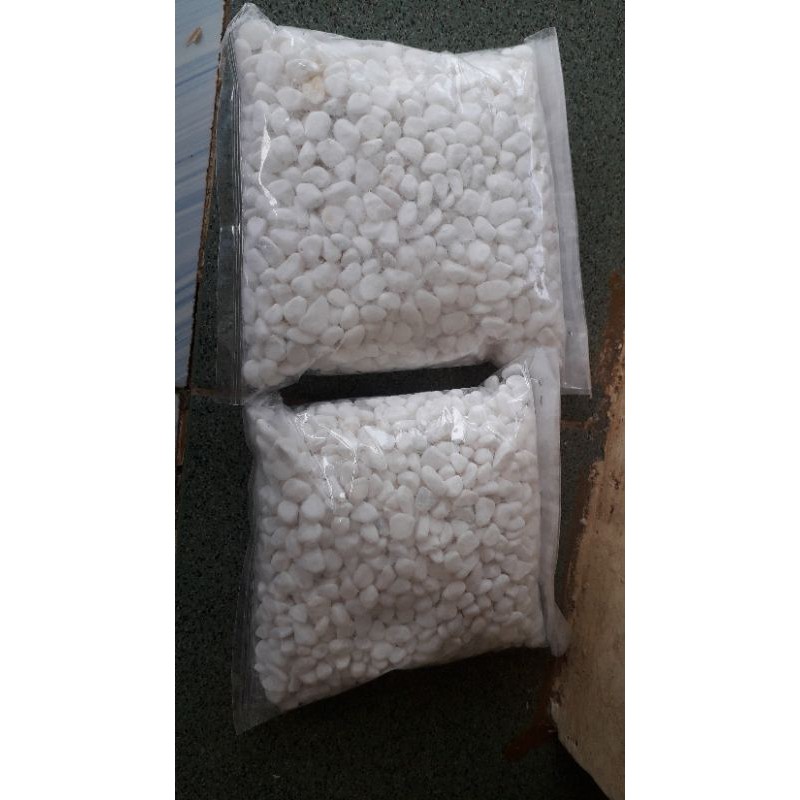 Hiasan Taman Batu Koral Italy - Batu Koral Italy Warna Putih Kemasan 500 Gram