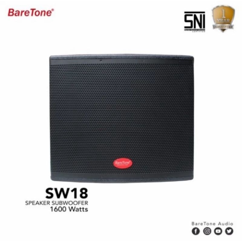 SUBWOOFER AKTIF BARETONE 18 INCH ORIGINAL BARETONE SW18 BARETONE SW 18 INCH PERUNIT