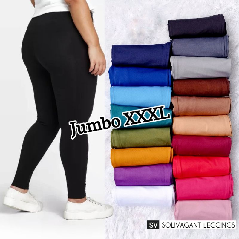 Legging Jumbo Bahan Spandex Jersey Size XXL-XXXL